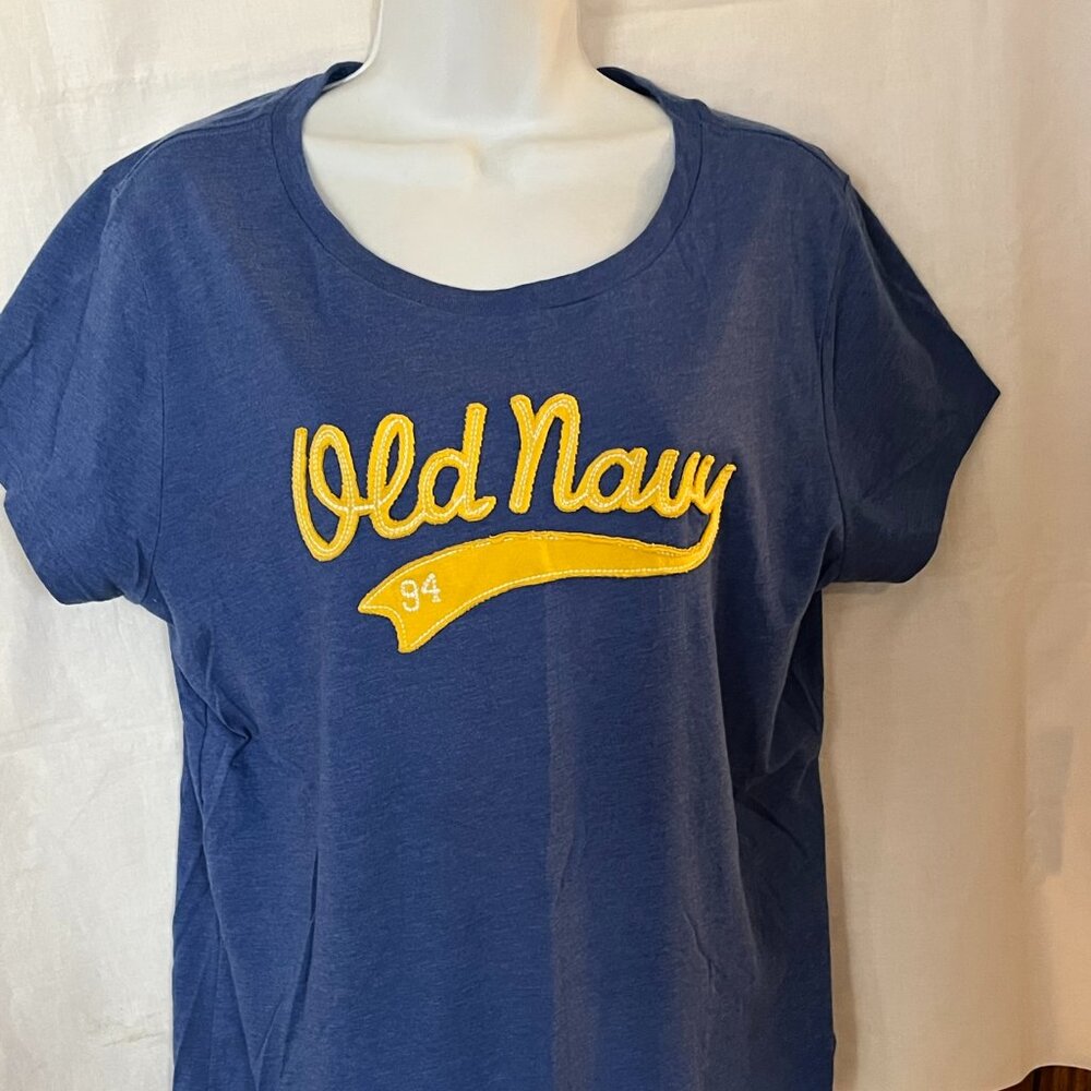 Old Navy blue with yellow embroidered shirt - XL